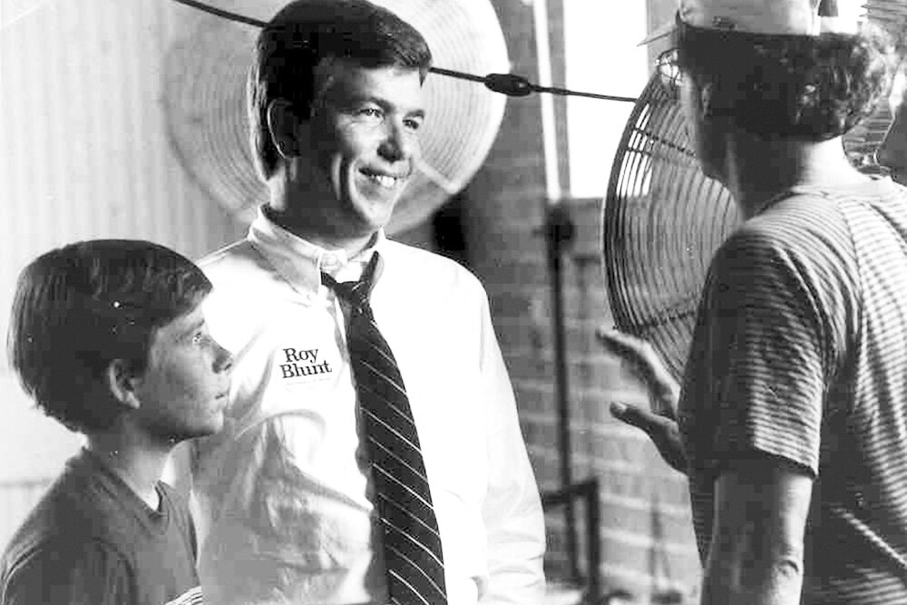 Blunt campaigns for the office of Missouri secretary of state in 1984.